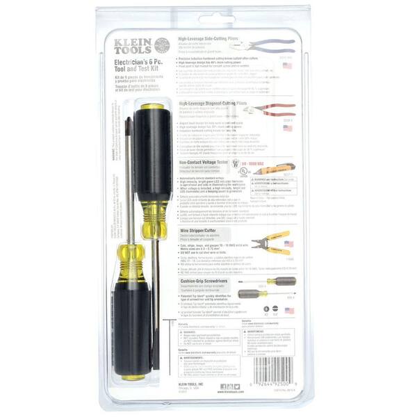 Klein Tools - 6-Piece Electrician Tool and Test Kit