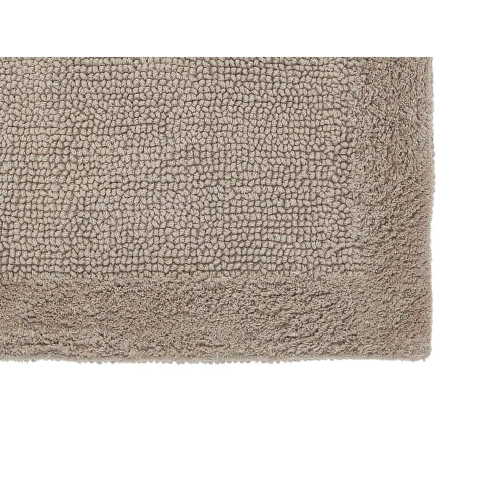Gray Cotton Tufted Reversible 3-Piece Bath Rug Set