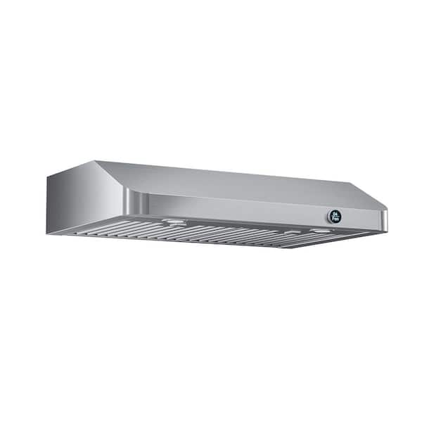 30 in. 900 CFM Ducted Under Cabinet Range Hood in Stainless Steel with 3-Way Venting, LCD Knob Control and 10yr Warranty