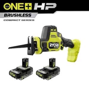 ONE+ HP 18V Brushless Cordless Compact One-Handed Reciprocating Saw with (2) 2.0 Ah HIGH PERFORMANCE Batteries