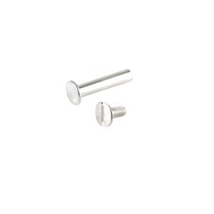 3/16 in. x 1/2 in. Aluminum Binding Post with Flat-Head Slotted Drive Screw