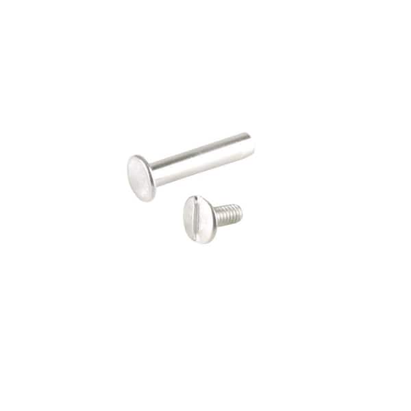 Everbilt 3/16 in. x 1/2 in. Aluminum Binding Post with Flat-Head Slotted Drive Screw