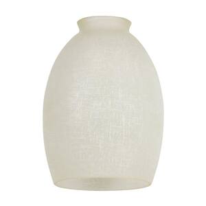 6-1/4 in. Hand-Blown Devonshire Linen Glass Shade with 2-1/4 in. Fitter and 4-1/2 in. Width