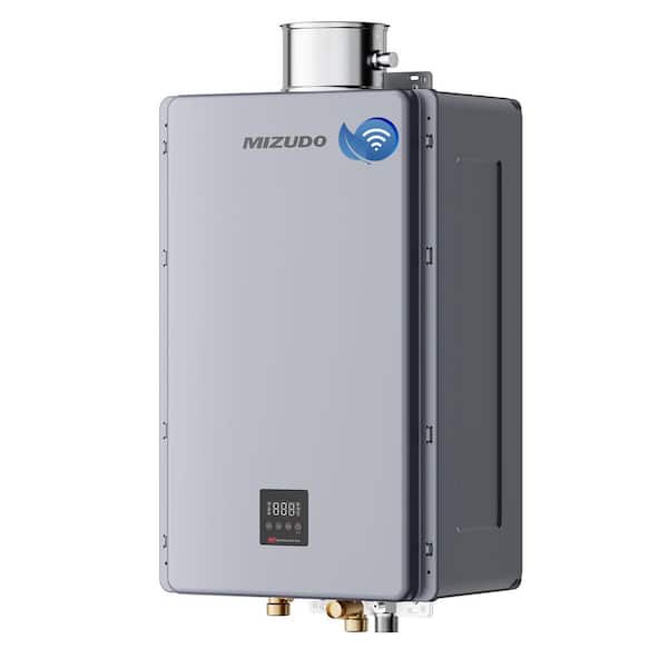 Natural Gas Instant Hot Tankless Water Heater 199000 BTU, Max 10.3 GPM, Indoor 120V Wi-Fi Enabled, CSA Certified, Gray