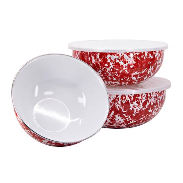 Golden Rabbit Enamel Nested Bowls with Lids (Set of 3), 2 Sizes, 6 Colors  on Food52