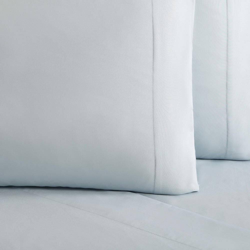 Light Blue Twin Polyester Microfiber 3-Piece Sheet Set