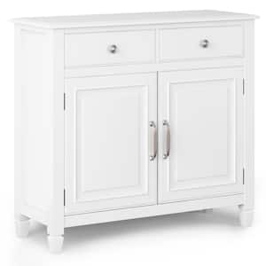 Connaught 40 in. W White Entryway Storage Accent Cabinet