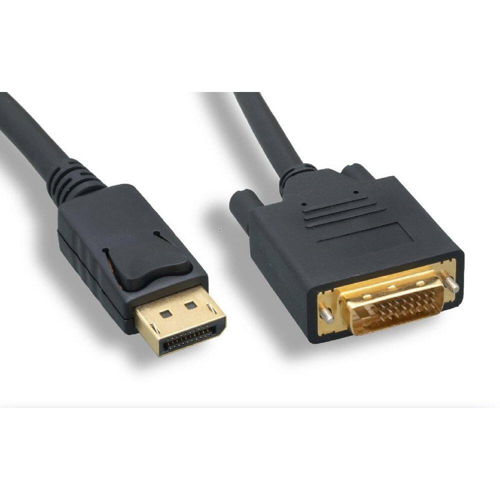 thumbnail interactive-video image 1 of 6FT DisplayPort To DVI-D Dual Link Cable – Gold Plated Male To Male Adapter 1080p 1 of 5