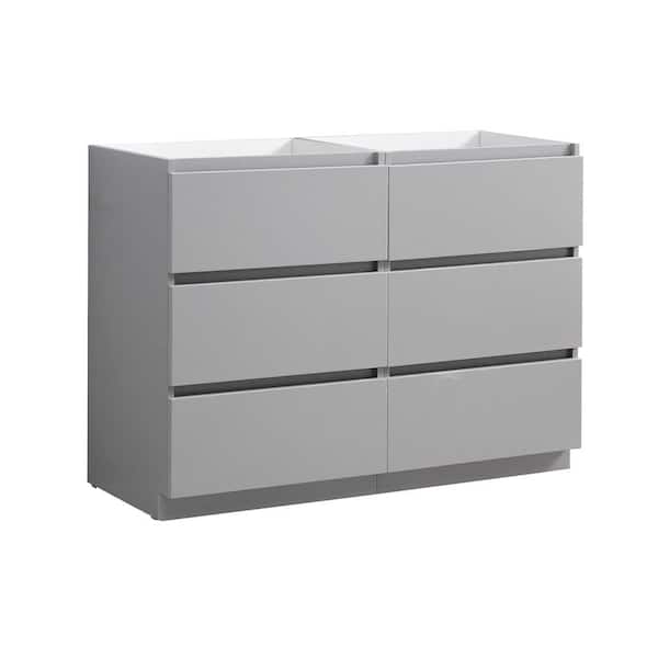 Fresca Lazzaro 48 in. Modern Double Bath Vanity Cabinet Only in Gray