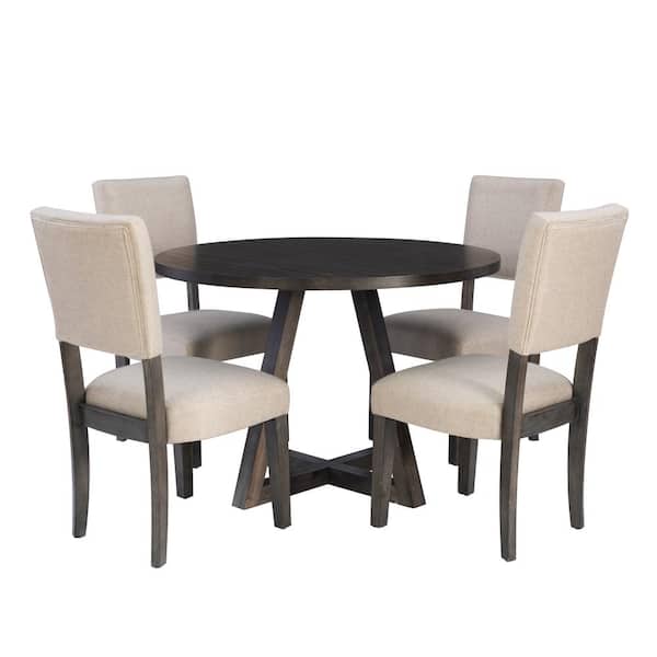 Linon Home Decor Laine Gray 5pc Dining Set