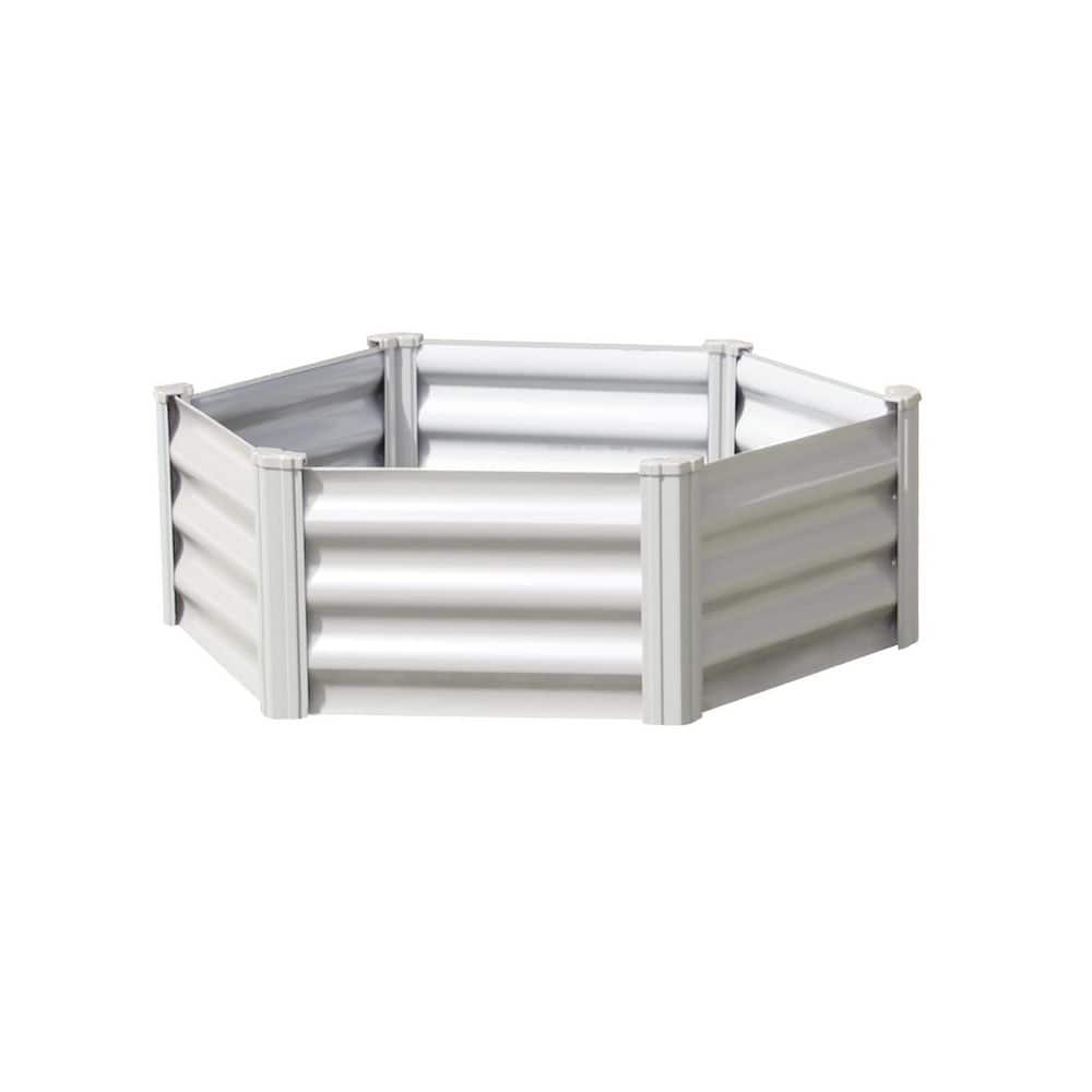 39 in. Dia Hexagon Surfmist Metal Garden Bed price history on PriceWatchPro
