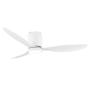 Low Profile II 52 in. Integrated LED Indoor White Ceiling Fan with Light and Remote Control Included