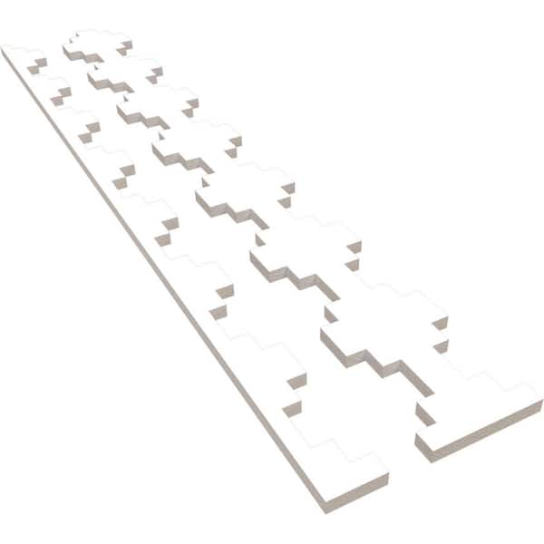 Ekena Millwork Gypsum 47 in. H x 0.625 in. W Slatwall Panels in PVC 15-Pack