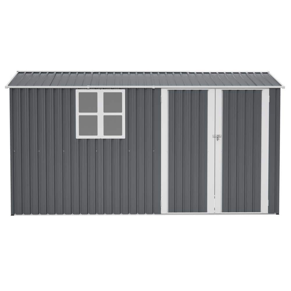 8 ft.W x 12 ft.D Metal Outdoor Storage Shed Heavy-Duty Steel Building with Window and 4 Air Vents ,96 sq. ft. price history on PriceWatchPro