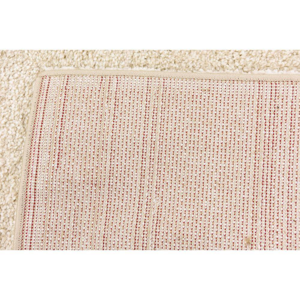 Ivory Shag Synthetic 8'x10' Rectangular Easy-Care Rug