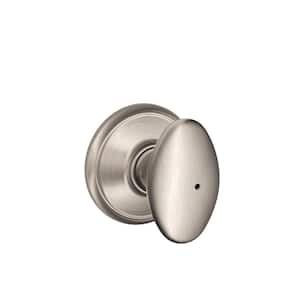 Schlage Accent Satin Nickel Privacy Bed/Bath Door Handle F40 V ACC 619 -  The Home Depot