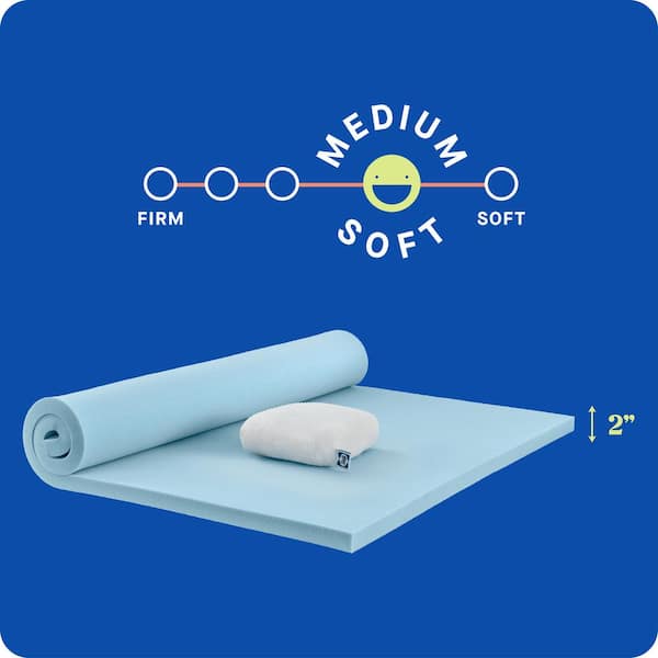 Dreamlife 2 in. Queen Gel Memory Foam Cooling Cover Mattress Topper