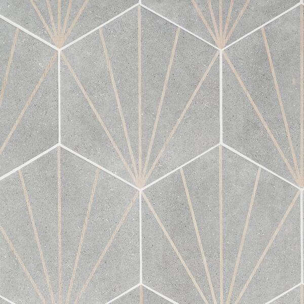 Ivy Hill Tile Klyda Beams Gray 12.6 in. x 14.5 in. Matte