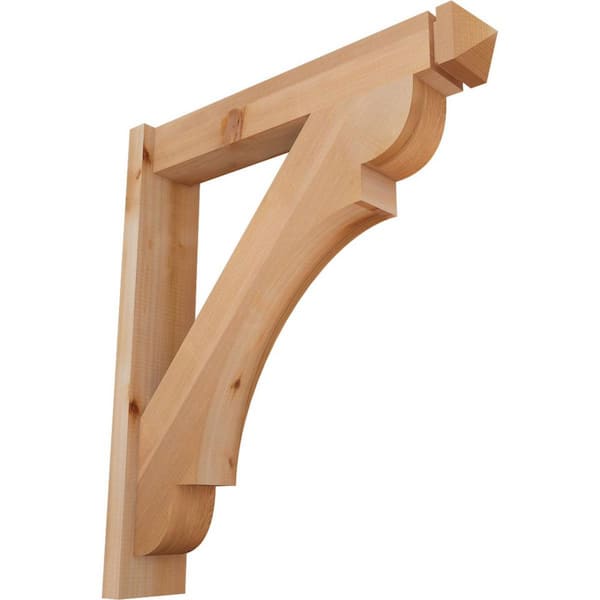 Ekena Millwork 6 in. x 32 in. x 28 in. Western Red Cedar Olympic Arts and Crafts Smooth Outlooker