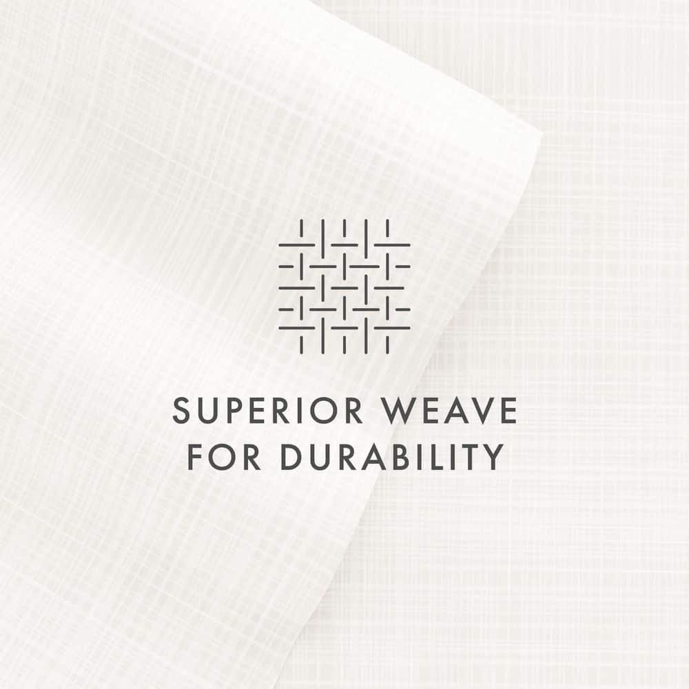 Ray Thatch Pattern Microfiber Queen Sheet Set in Light Beige