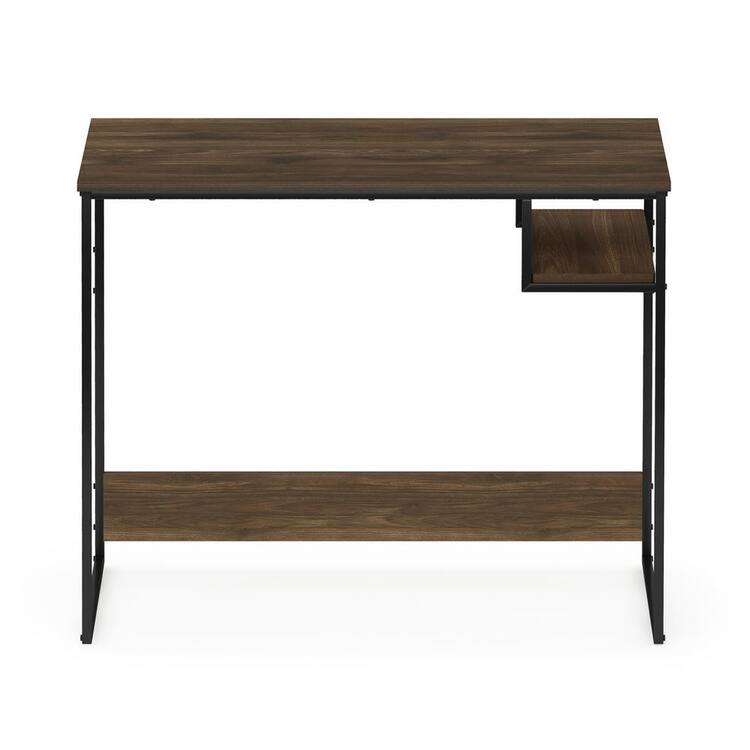 Furinno Moretti 35.5 in. Rectangular Columbia Walnut Wood and Metal Modern Lifestyle Study Desk