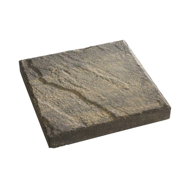 Oldcastle 16 in. x 16 in. Charcoal/Tan Slate Top Concrete Step Stone (90-Piece Pallet)