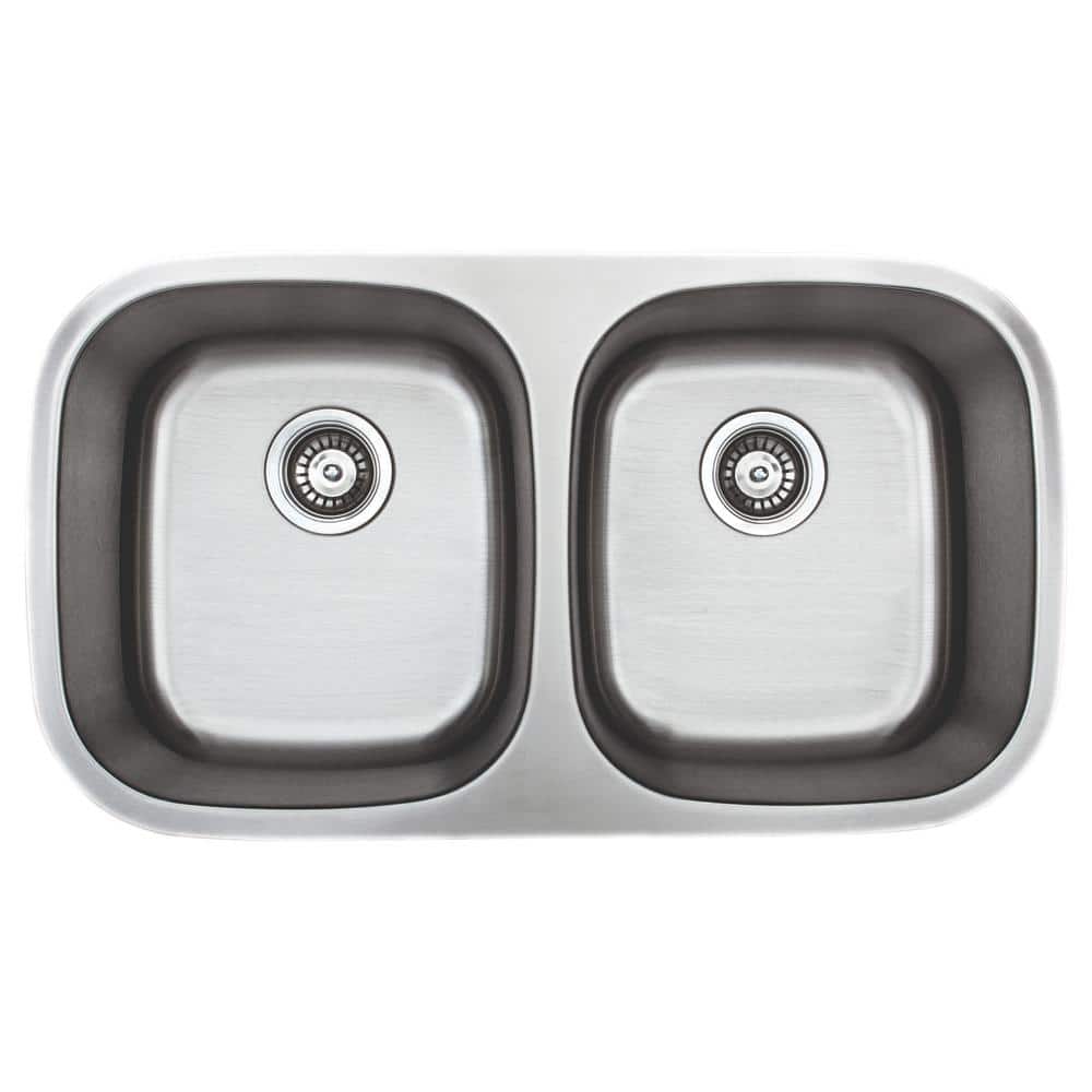 32-Inch Stainless Steel Double Bowl Drop-In Kitchen Sink