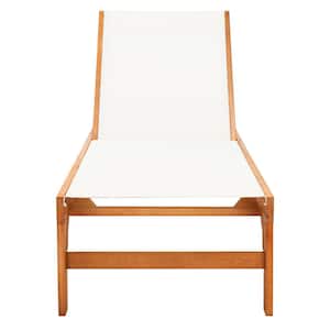 Ralden Beige Eucalyptus Wood Outdoor Lounge Chair without Cushion (1-Piece)