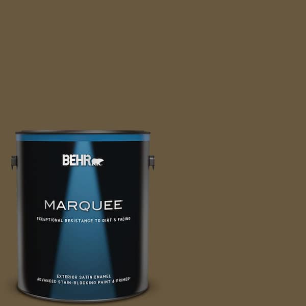 BEHR MARQUEE 1 gal. #PPU7-01 Moss Stone Satin Enamel Exterior Paint & Primer