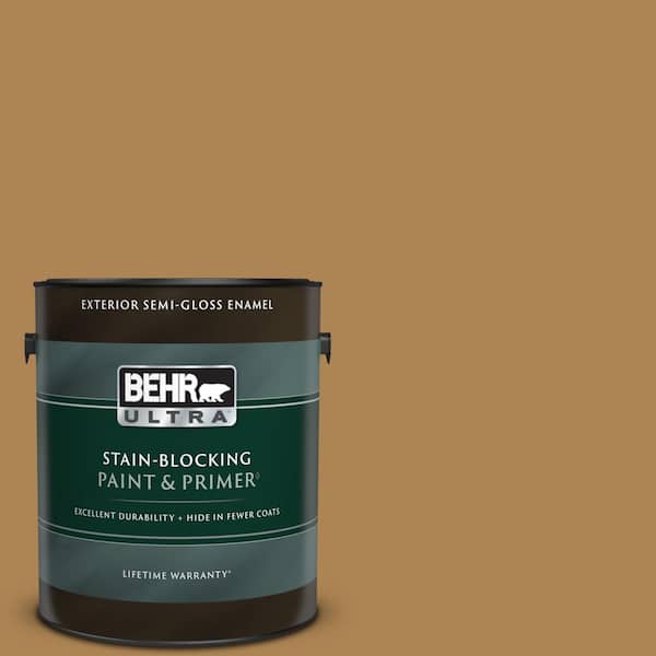 BEHR ULTRA 1 gal. #S300-6 Harvest Time Semi-Gloss Enamel Exterior Paint & Primer