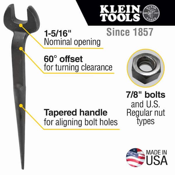 7/8 in. Erection Wrench for U.S. Regular Nut with 1-5/16 in. Nominal Opening