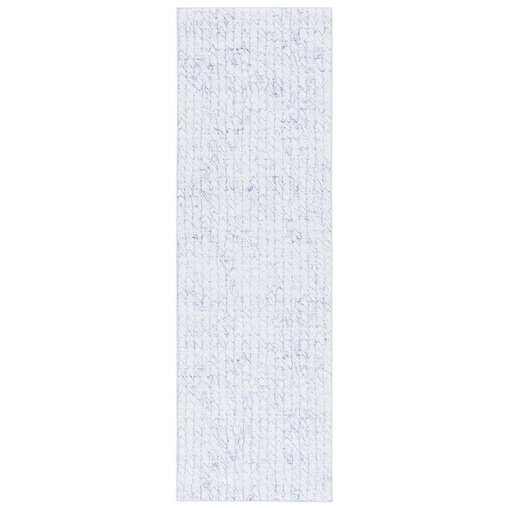 Tac Rug SAFAVIEH Tacoma Gray/Blue 3 ft. x 8 ft. Machine Washable Solid Runner ...