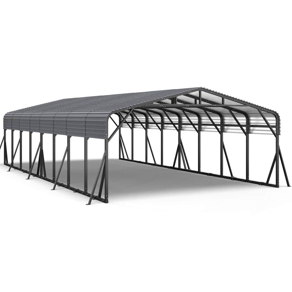 Heavy-Duty 20 ft. W x 40 ft. L x 9.4 ft. H Galvanized Steel Carport with Sloped Roof and Waterproof Weatherstrip Tape price history on PriceWatchPro