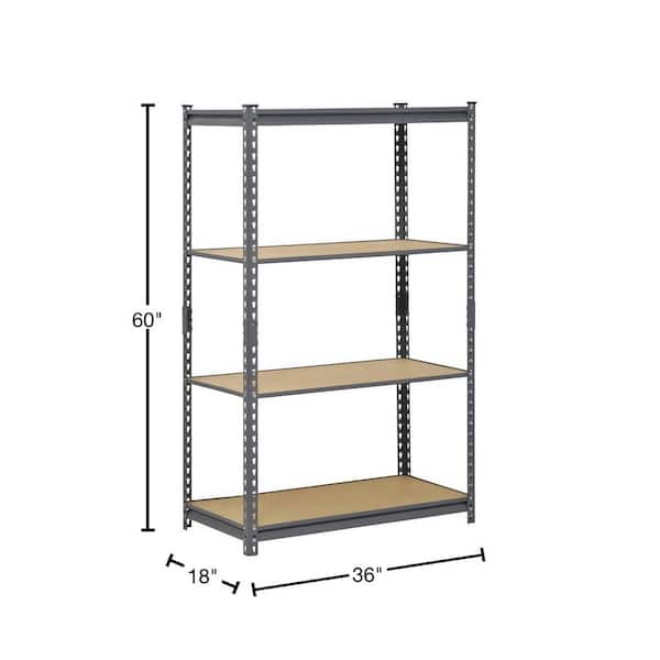 36 Bin Storage Box 6 Shelf Metal Rack Organizer Shelve Commercial Storing  Garage