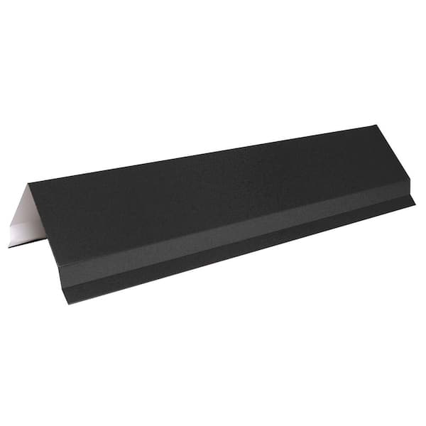 Fabral 13 in. x 10 ft. 6 in. AC1 Steel 29 GA Outside Corner - Enduracote True Black Wall Connector