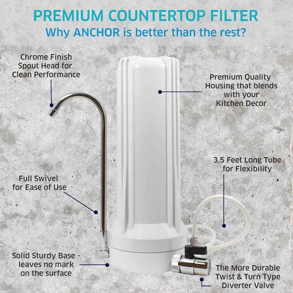 Premium Counter Top Water Filter System in White