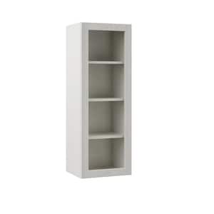 Designer Series Edgeley Assembled 15x42x12 in. Wall Open Shelf Kitchen Cabinet in Glacier