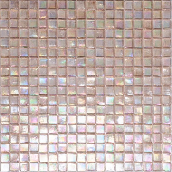 Apollo Tile Skosh 4" x 6" Glossy Light Fawn Beige Glass Mosaic Uniform square Wall and Floor Sample Tile 0.13 sq. ft./Piece (1-Pack)