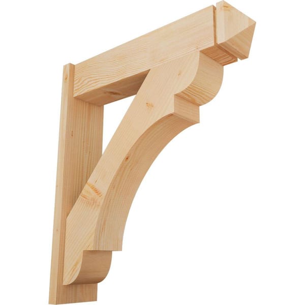 Ekena Millwork 8 in. x 36 in. x 32 in. Douglas Fir Olympic Arts and Crafts Smooth Outlooker