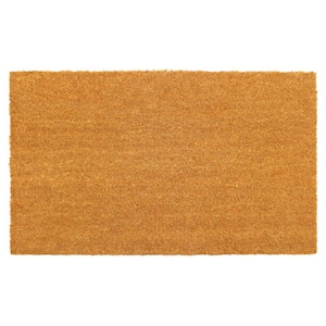 Natural 36 in. x60 in. Machine Tufted Plain Doormat