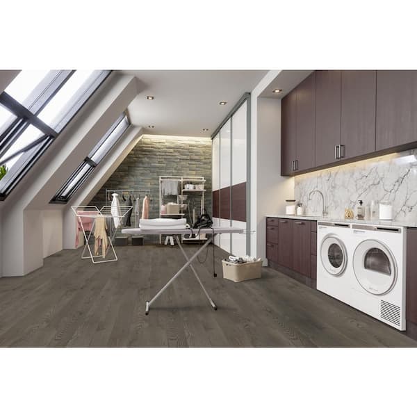 Take Home Sample - Woodridge Owsley Oak 6 in. x 6 in. Engineered Oak Waterproof Hardwood Flooring