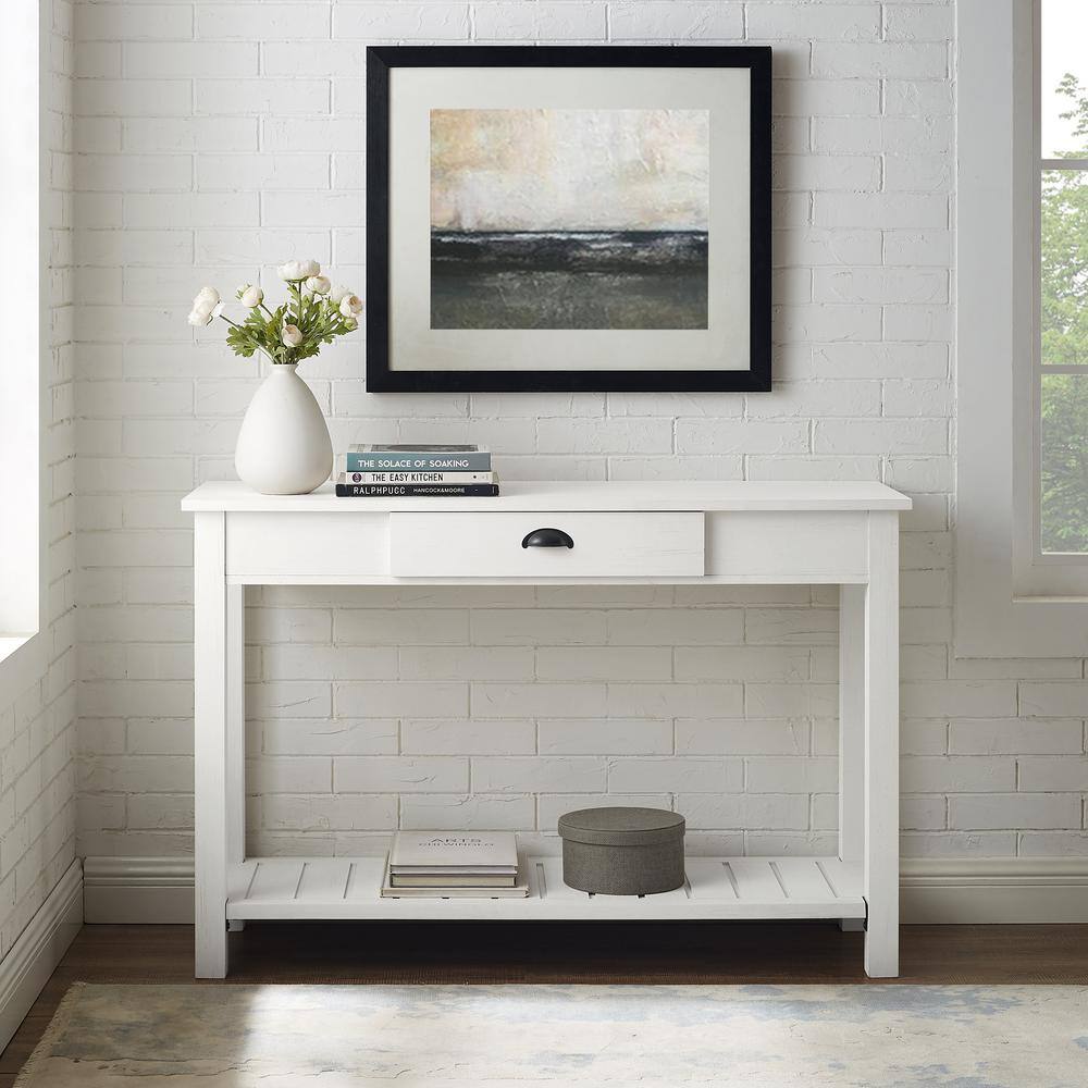 Walker Edison Furniture Company Country 48 in. Brushed White Standard