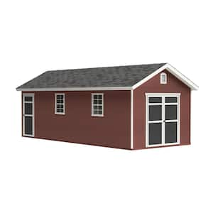 Fairfax Do-It-Yourself 10 ft. x 24 ft. Outdoor Wood Shed with Windows and Side Door (240 sq. ft.)