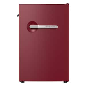 4.5cu. ft. Mini Refrigerator in Retro Style Bar Fridge with Side Bottle Opener in Merlot Red Color