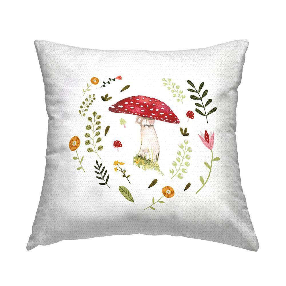 Botanical Cottage Mushroom Multi-Color Square Outdoor Throw Pillow price history on PriceWatchPro