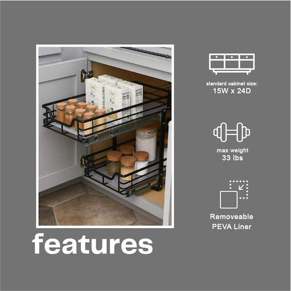 TRINITY 2-Pack 11.5-in W x 16-in H 2-Tier Cabinet-mount Metal