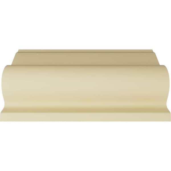 Ekena Millwork 10-1/2 in. x 13 in. x 94-1/2 in. Polyurethane Egg and Dart Acanthus Crown Moulding