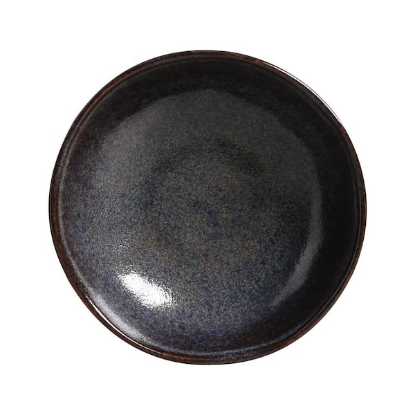 18.1 fl. oz. Titanium Dark Blue Stoneware Organic Bowl (Set of 6)