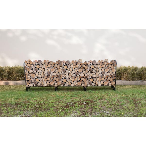 Pleasant Hearth 12 ft. Heavy Duty Firewood Rack with 25-Year Limited Warranty