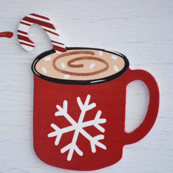 Hot Chocolate Stand Wooden Sign with Rope Hanger | Glow Decor